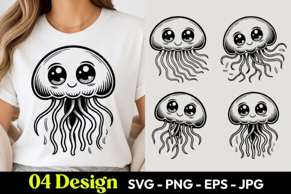 Download Kawaii Jellyfish SVG PNG - Fish Collection