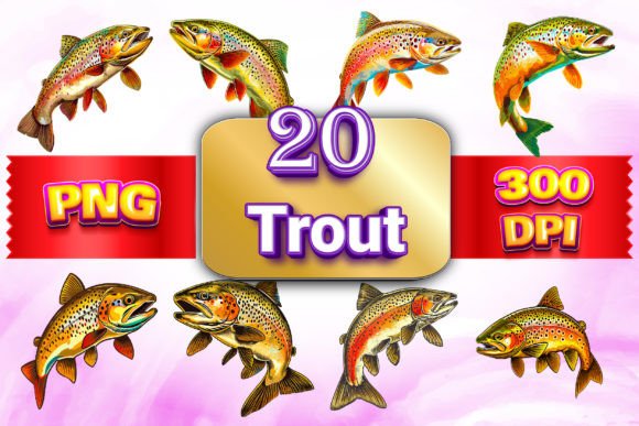Download Trout Fish Clipart Bundle - Fish Collection