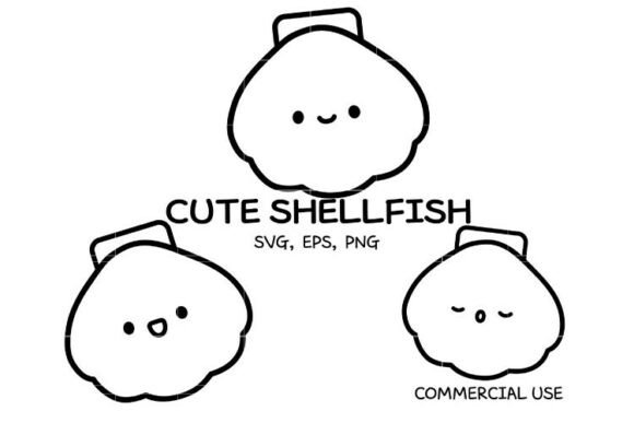 Download Cute Shellfish SVG Bundle | Seashell out - Fish Collection