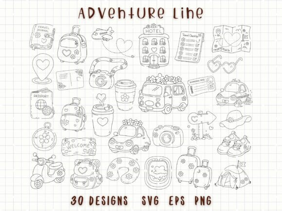Download Travel Clipart SVG Adventure Doodle - Adventure Collection