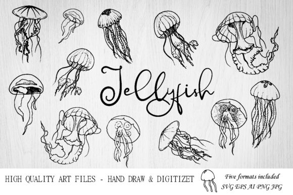 Download Jellyfish SVG.Ocean Svg.Under the Sea - Fish Collection