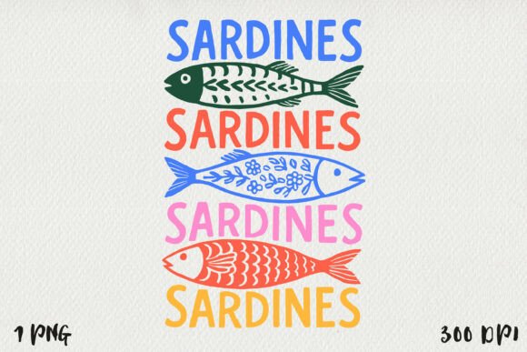 Download Sardines Minimalist Fish, Quirky Coastal - Premium Resources