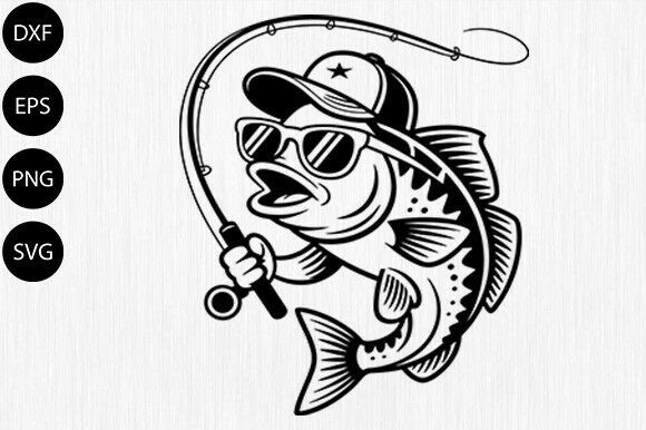Download American Flag with Fish SVG Fishing Svg - Fish Collection