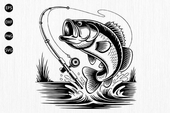 Download Bass Fish Svg, Fishing SVG,Fisherman SVG - Fish Collection