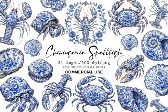 Download Chinioserie Shellfish Clipart - Fish Collection