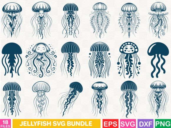 Download Jellyfish SVG Bundle - Fish Collection
