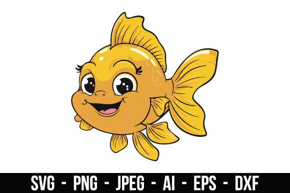 Download Artistic Golden Fish Illustration SVG - Fish Collection